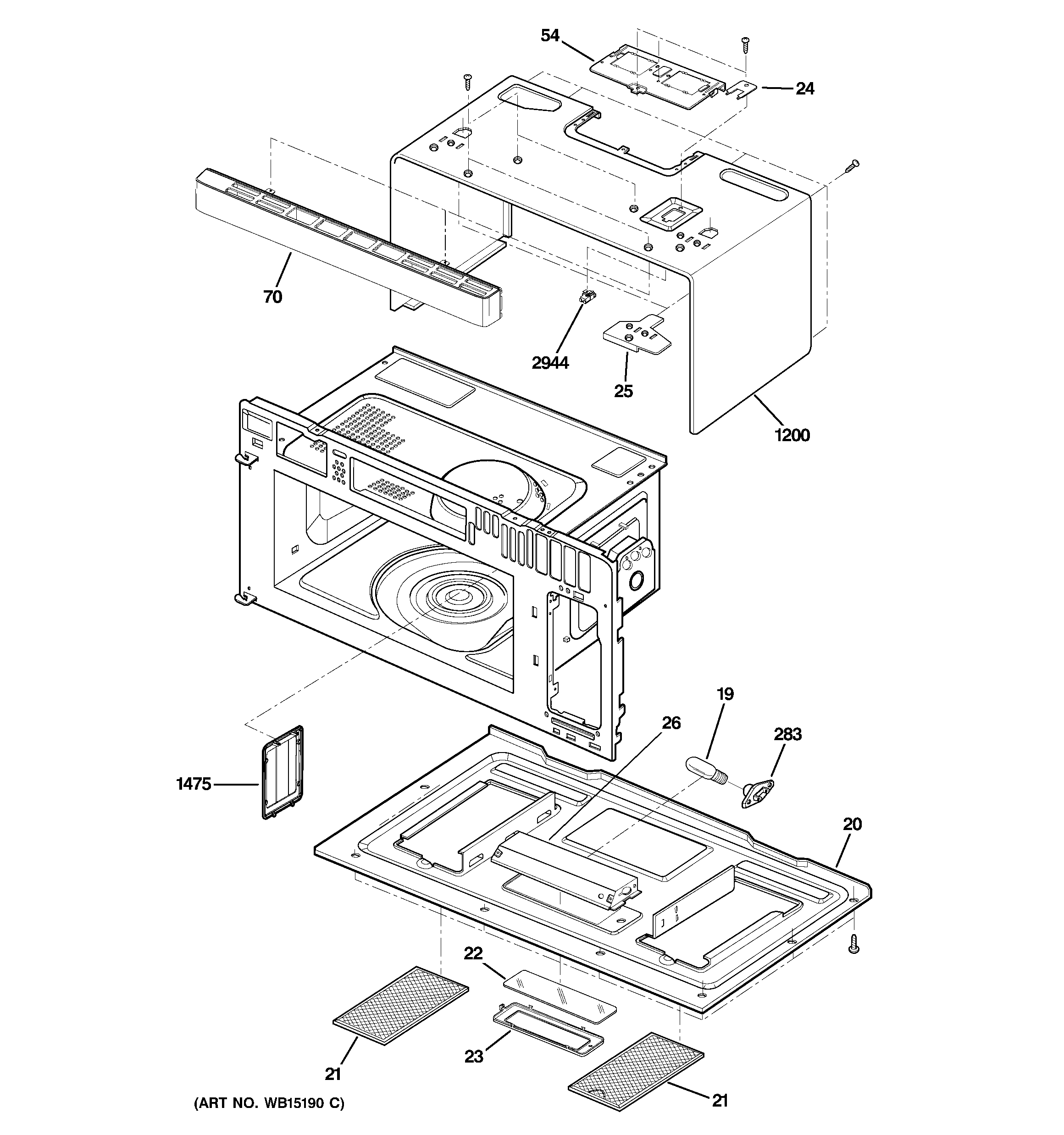 Oven cavity parts