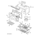 GE JVM1665DN1BB oven cavity parts diagram