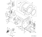GE WSM2420D4WW dryer bulkhead parts diagram