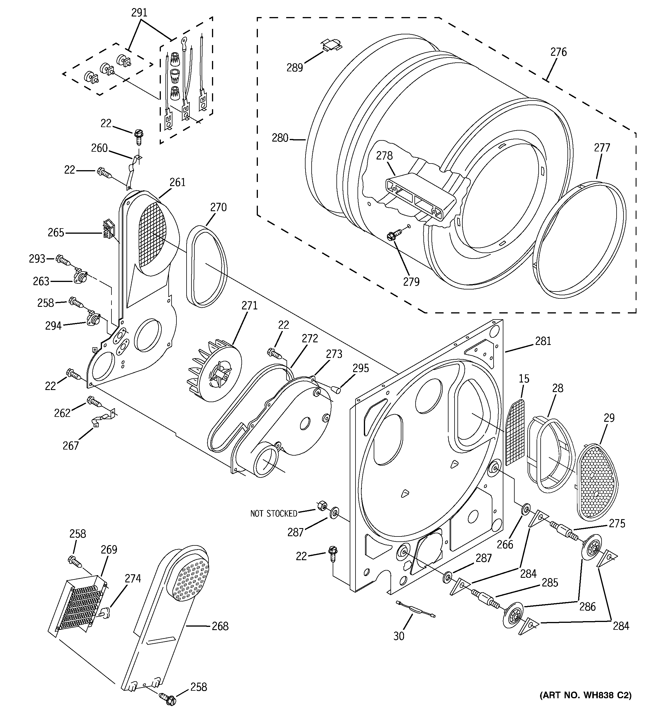 Dryer bulkhead parts