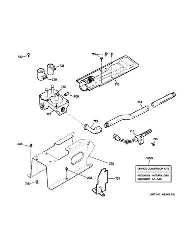 Gas valve & burner assembly
