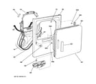 GE DISR333FCDWW front panel  door diagram