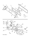 Backsplash, blower & motor assembly