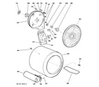 GE DNCD450GGAWC drum diagram