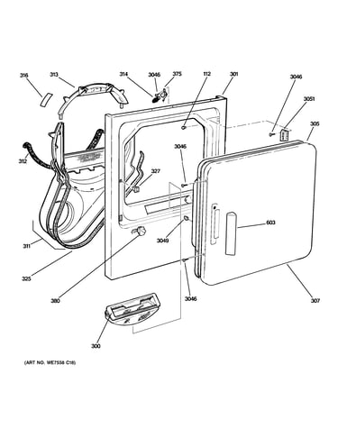 Front panel  door
