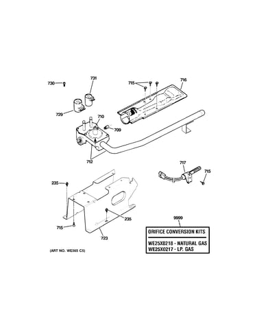 Gas valve & burner assembly