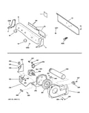 Backsplash, blower & motor assembly