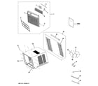 GE AEE08AQL1 grille & chassis parts diagram