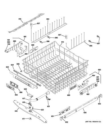 Upper rack assembly