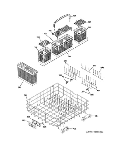 Lower rack assembly