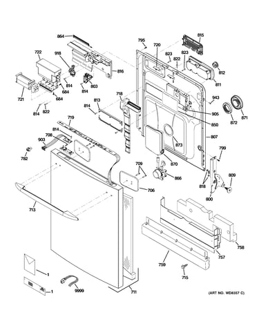 Escutcheon & door assembly