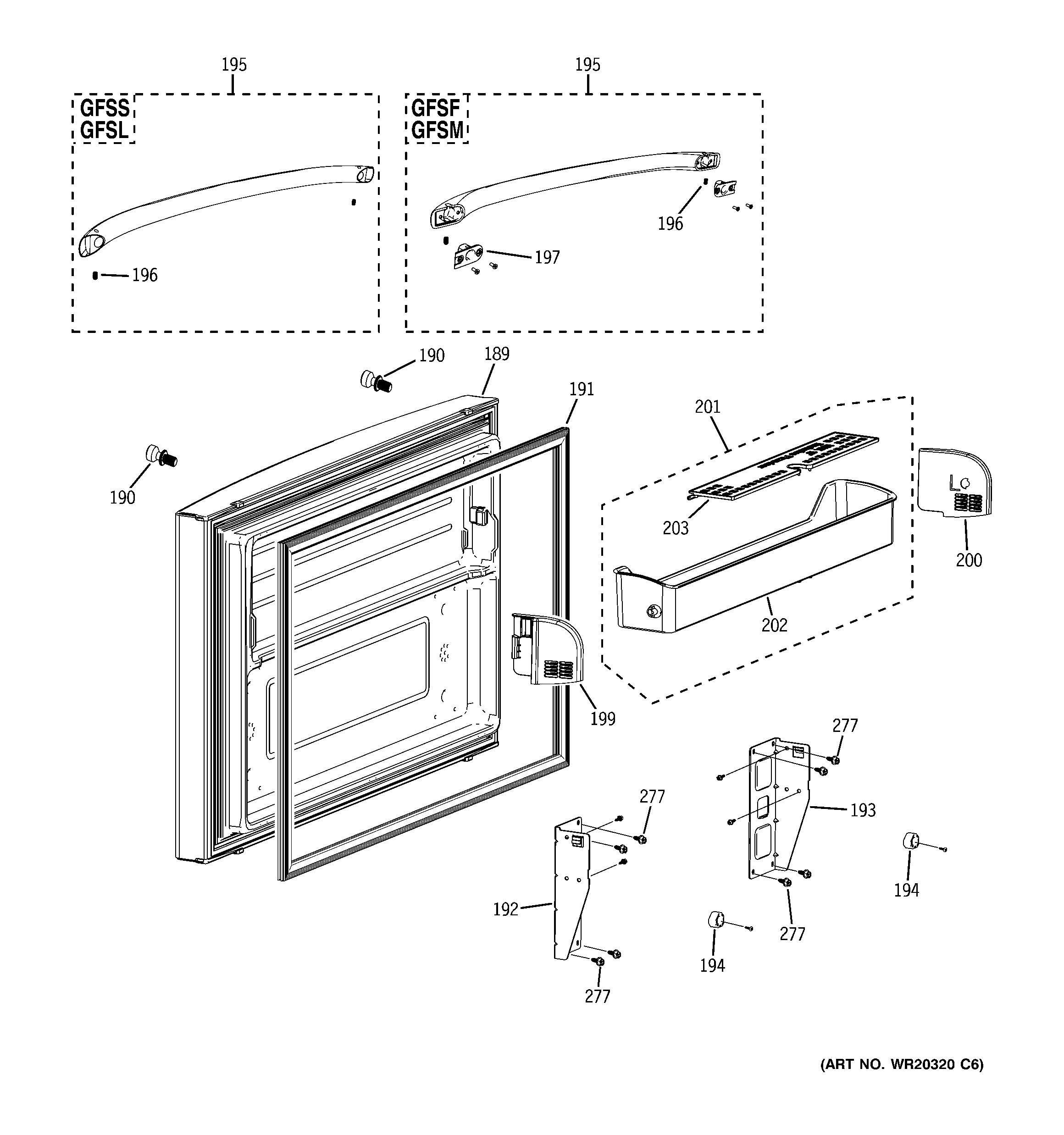 Freezer door