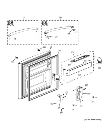 Freezer door