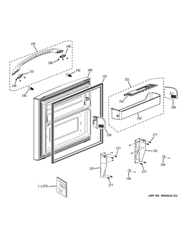 Freezer door