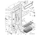 GE ZICS360NRJRH freezer section, trim & components diagram