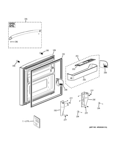 Freezer door