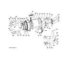 GE PFWS4605L0MG tub & motor diagram