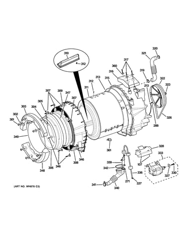 Tub & motor