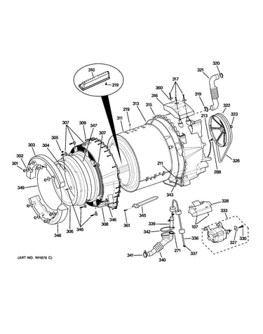Tub & motor