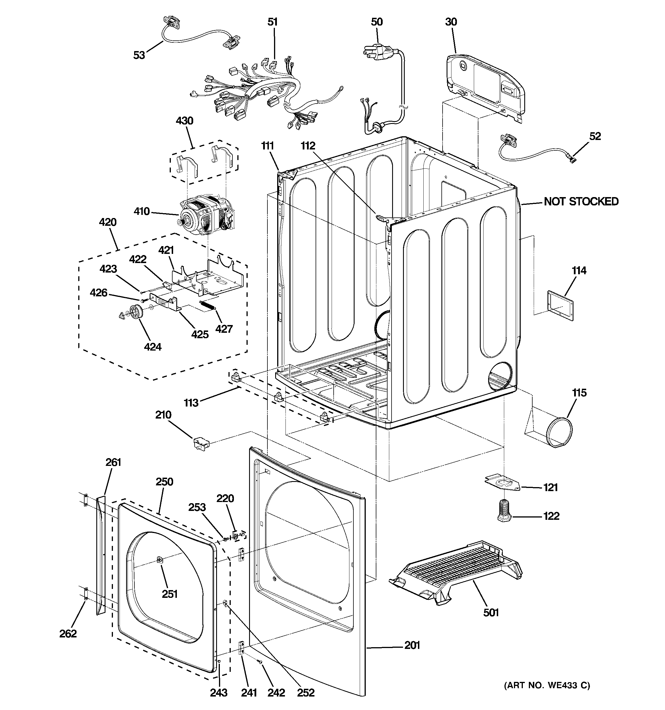 CABINET, FRONT PANEL & DOOR