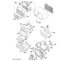 GE AJCM08ACDW1 cabinet & components diagram