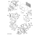GE AJCM12DCDW1 cabinet & components diagram