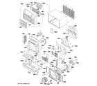 GE AJEM12DCDW1 cabinet & components diagram