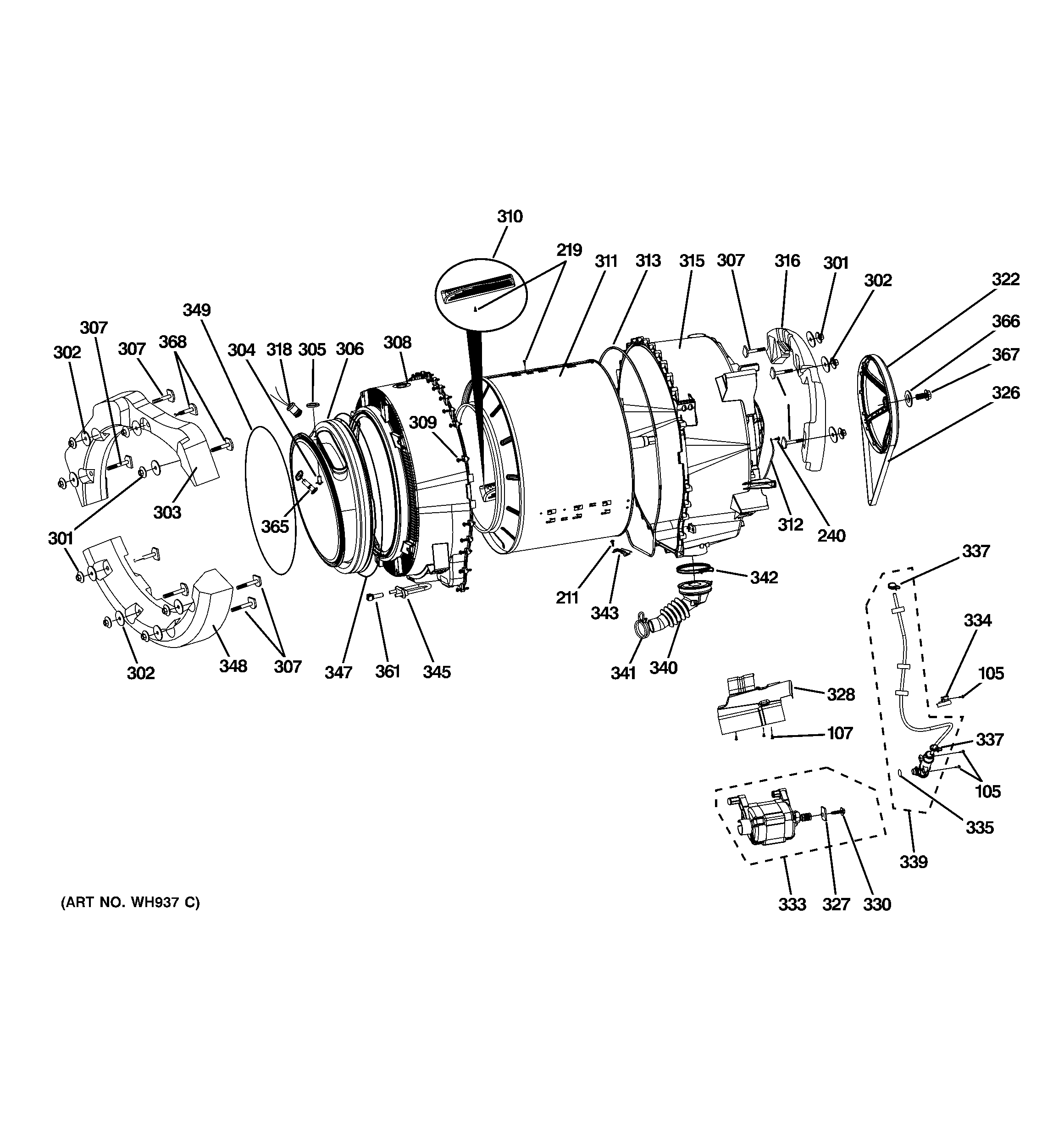 Tub & motor