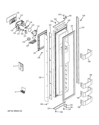 Freezer door