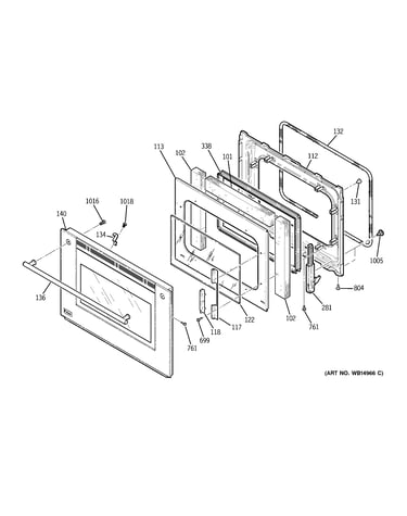 Lower oven door