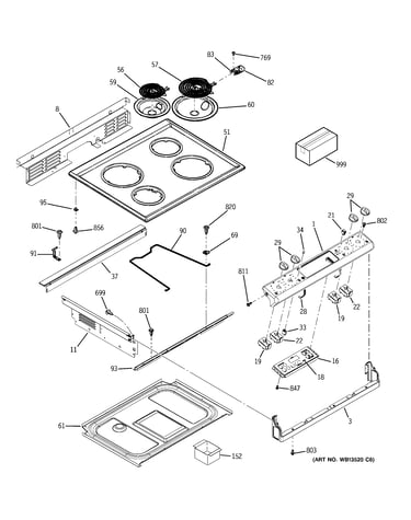 Control panel & cooktop