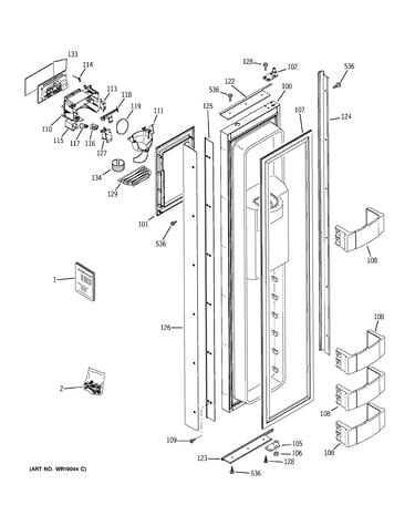 Freezer door
