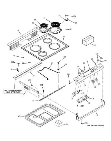 Control panel & cooktop