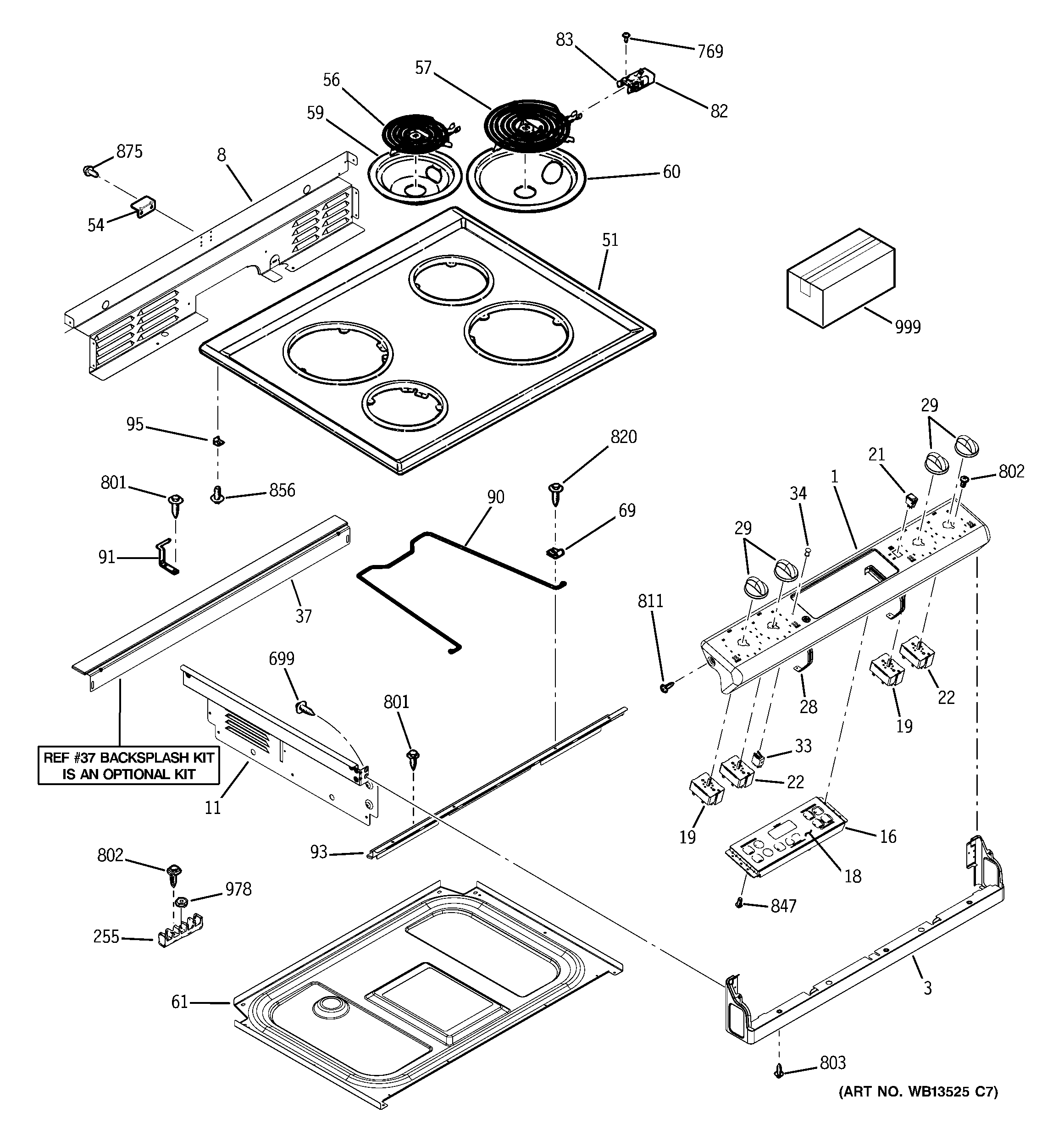 CONTROL PANEL & COOKTOP