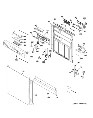 Escutcheon & door assembly