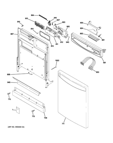 Escutcheon & door assembly