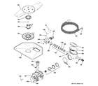 GE PDWF600R30BB motor-pump mechanism diagram