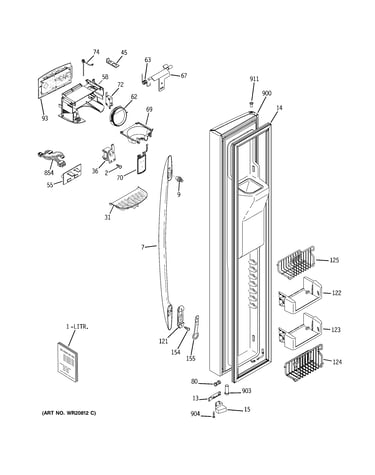 Freezer door