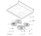 GE JBP68MK1BS cooktop diagram