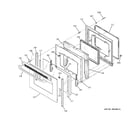 GE JBP68MK1BS door diagram