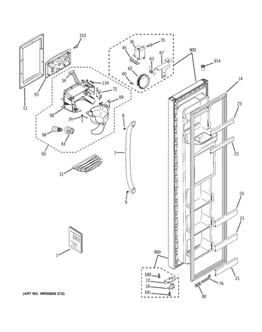 Freezer door