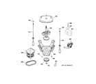 GE GTWN3000M1WS suspension, pump & drive components diagram
