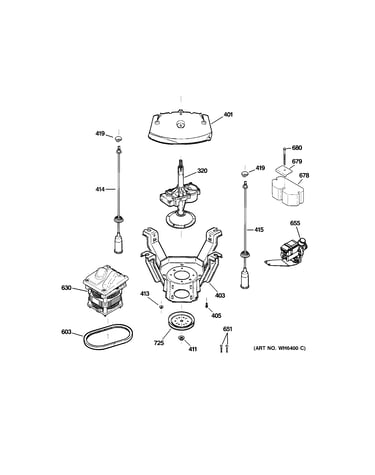 Suspension, pump & drive components