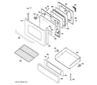 GE JGB600SET1SS door & drawer parts diagram