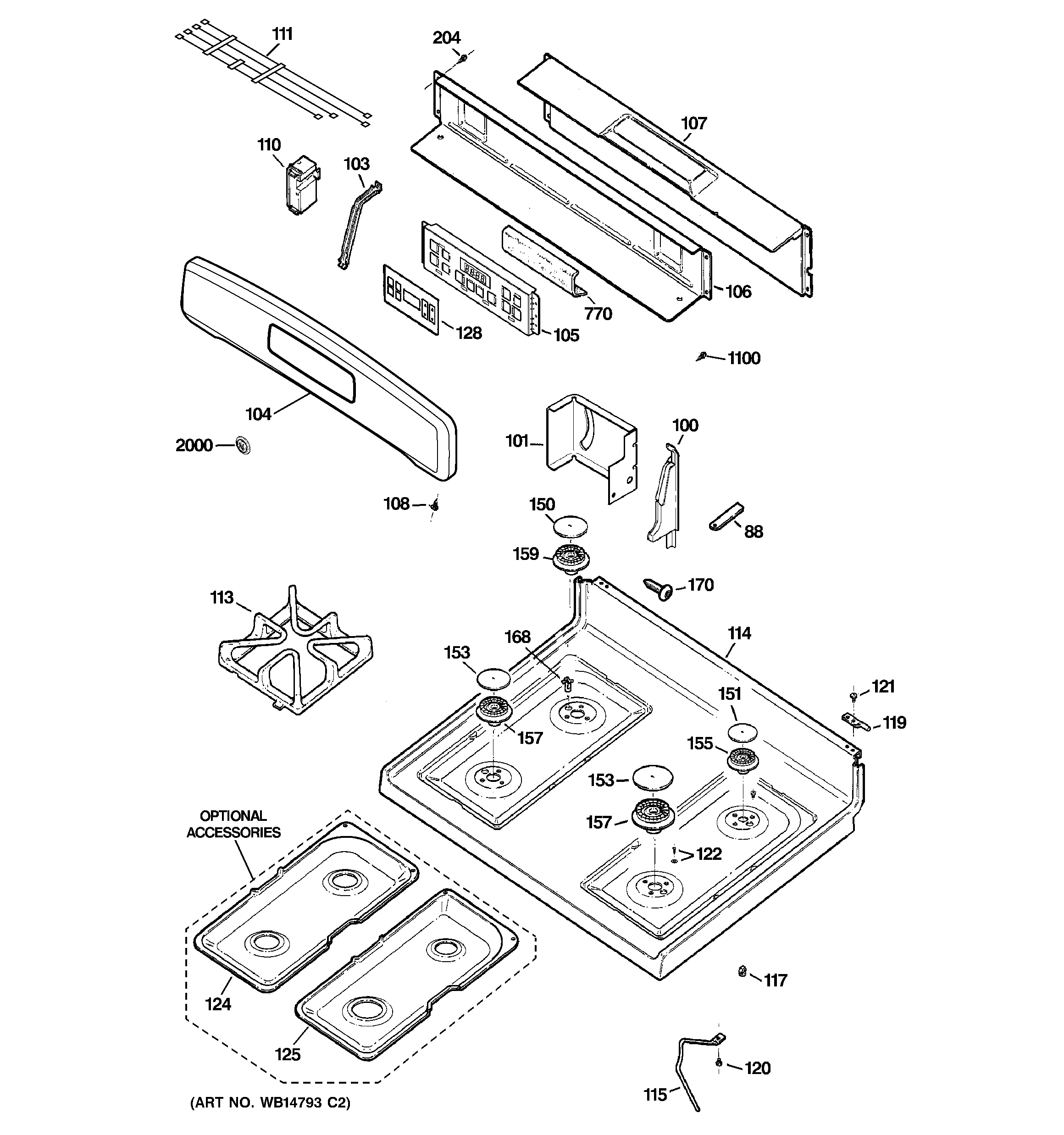 CONTROL PANEL & COOKTOP