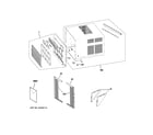 GE AHM18DPT1 grille & chassis parts diagram