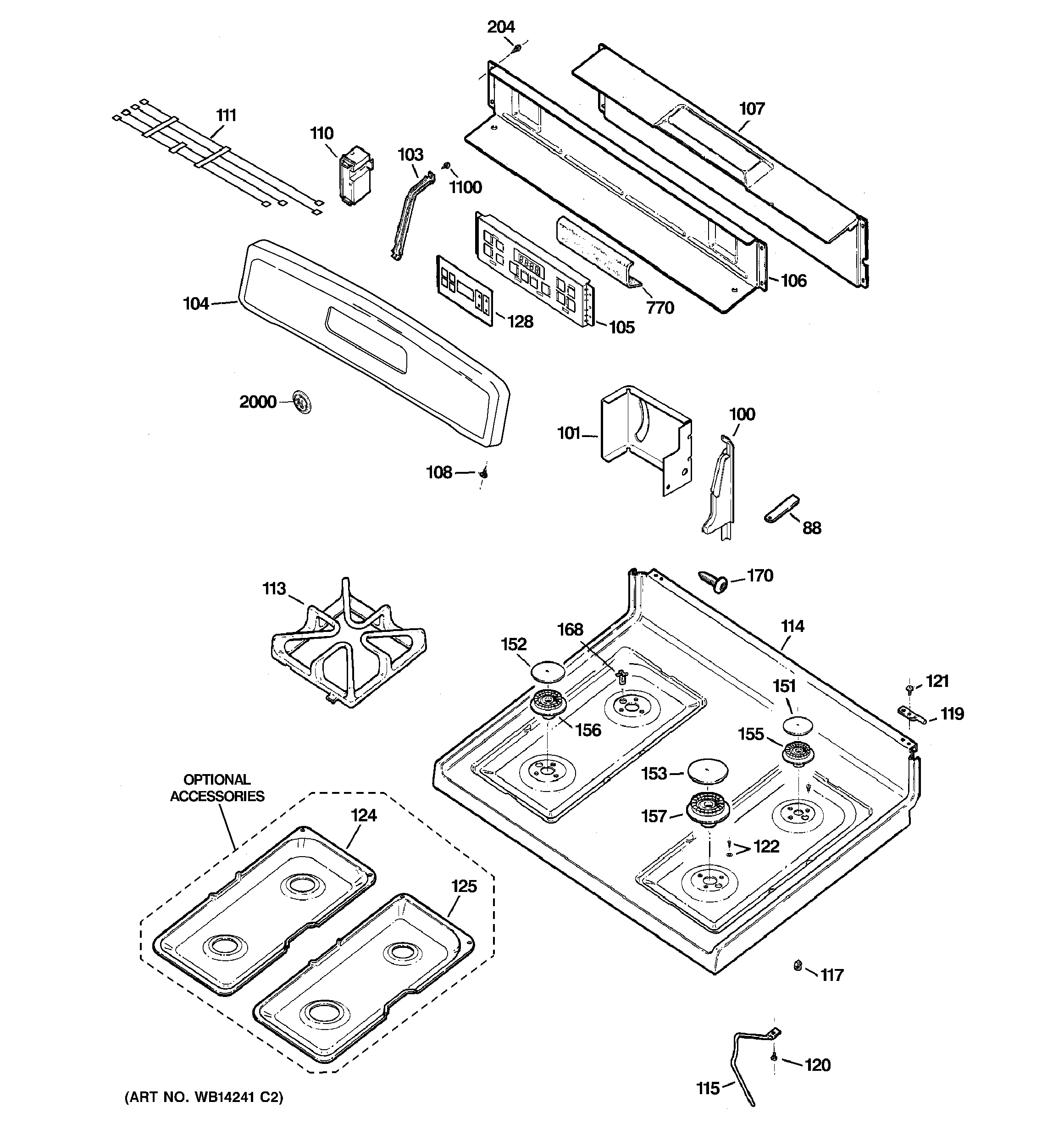 CONTROL PANEL & COOKTOP