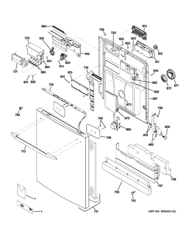 Escutcheon & door assembly