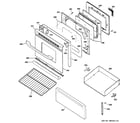 Hotpoint RB792DR2WW door & drawer parts diagram