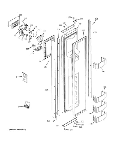 Freezer door